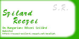 szilard reczei business card